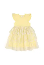 Sweet Wink- Sunshine Ditsy Daisy Tiered S/S Tutu Dress