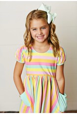 Swoon Baby Swoon Baby- Rainbow Stripes Pocket Dress