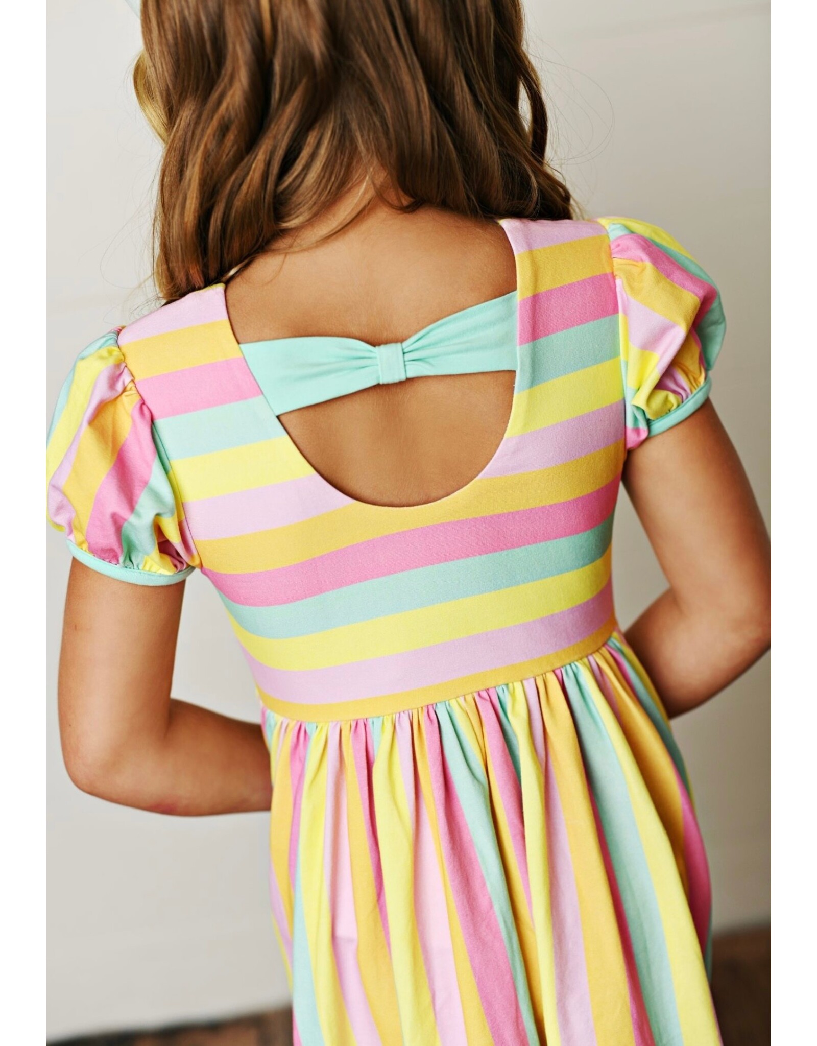 Swoon Baby Swoon Baby- Rainbow Stripes Pocket Dress