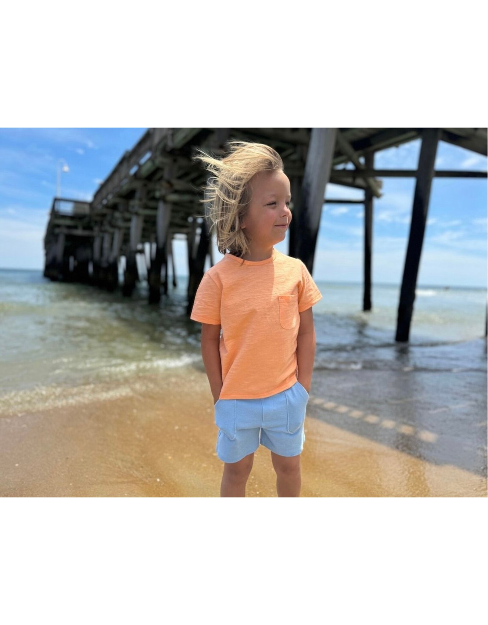 Me & Henry Me & Henry- Tangerine Slub Josh Tee