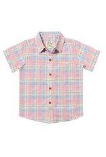 Me & Henry Me & Henry- Pink/Blue Plaid Newport Woven Shirt