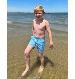 Me & Henry Me & Henry- Sky Blue Splash Swim Shorts