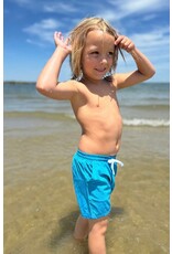 Me & Henry Me & Henry- Teal Splash Swim Shorts