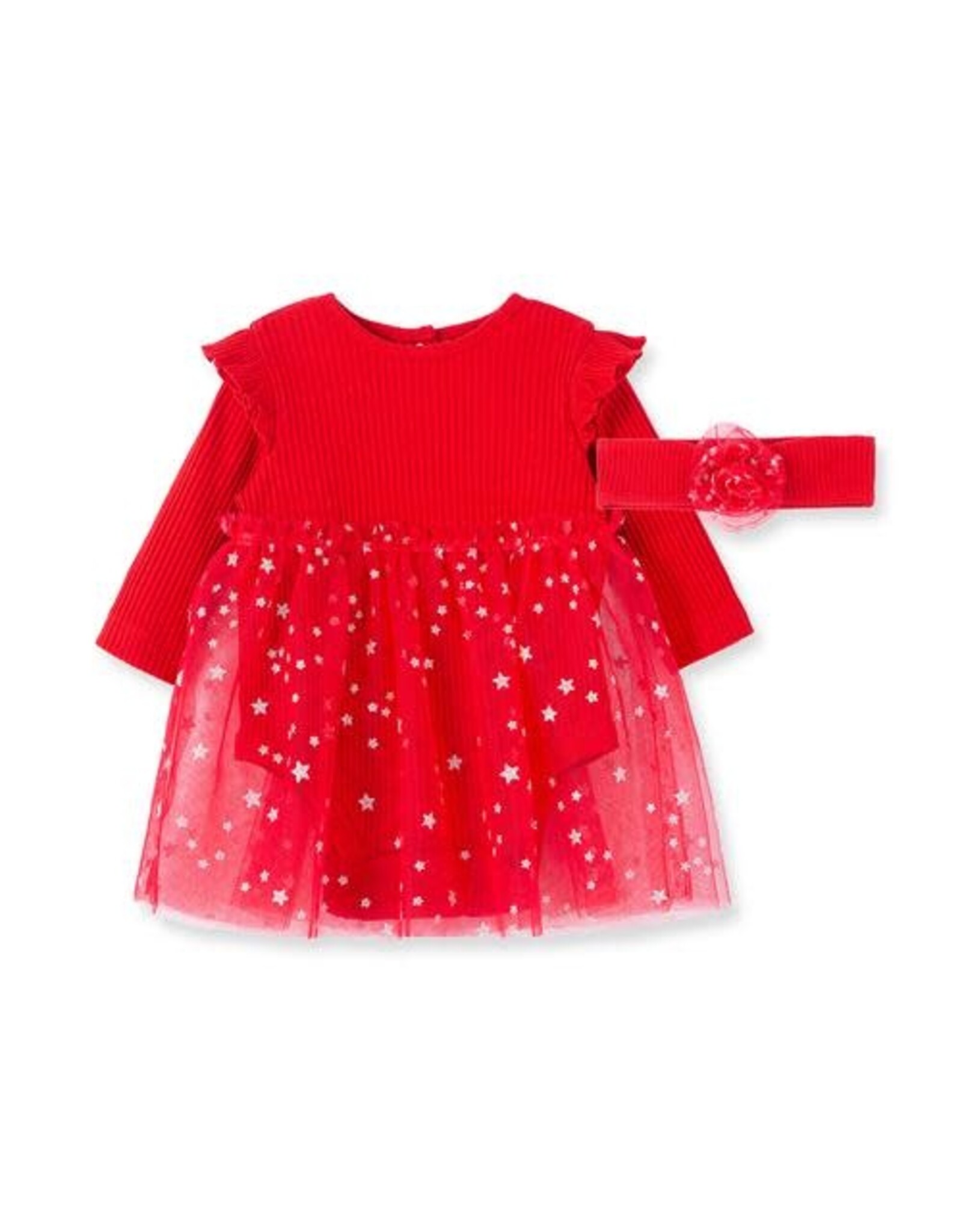 Little Me Little Me- Red Silver Dots Tutu Set