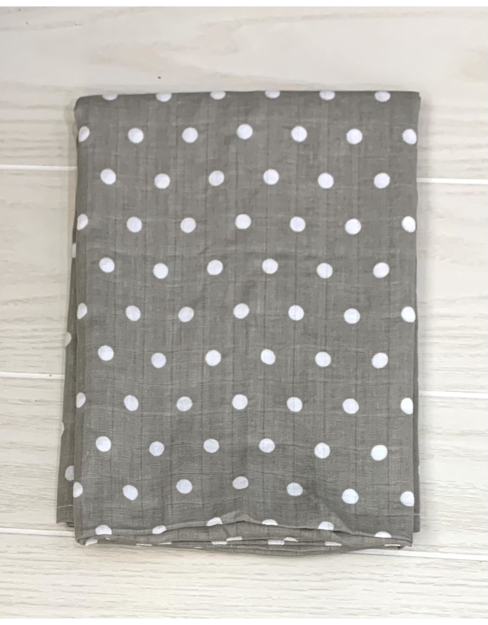 Grey/ White Polka Dot Swaddle