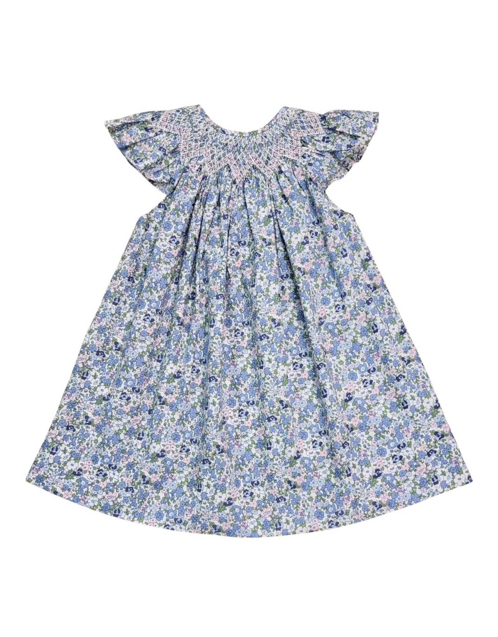 Sweet Dreams- Maya Blue Floral Smocked Dress