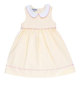Sweet Dreams- Yellow Dress w/Pink Ric Rac Trim