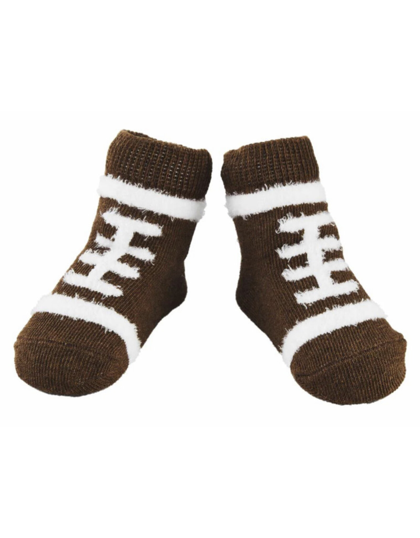 Mudpie Mud Pie- Football Chenille Socks (0-12M)