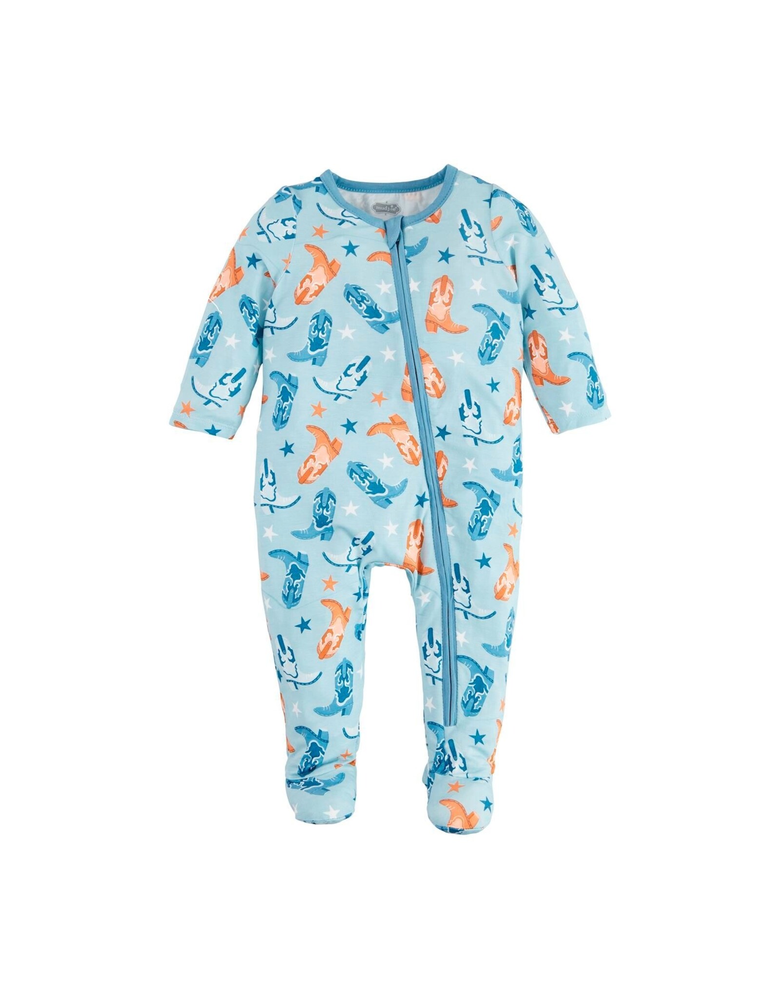 Mudpie Mud Pie- Blue Cowboy Print Bamboo Sleeper