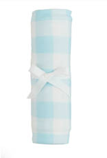 Mudpie Mud Pie- Blue Gingham Stretchy Swaddle