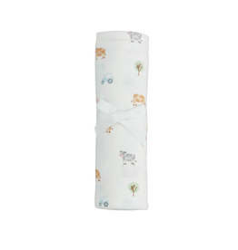 Mudpie Mud Pie- Farm Print Stretchy Swaddle