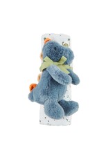 Mudpie Mud Pie- Dino Swaddle & Blue Rattle Set