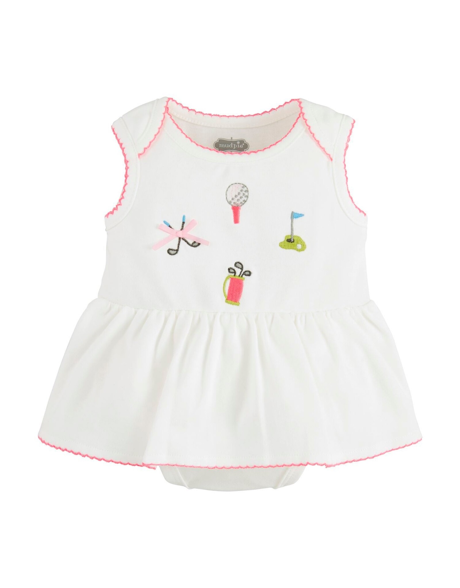 Mudpie Mud Pie- Embroidered Golf Skirted Crawler