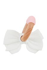 Mudpie Mud Pie- White Bow Ring Silicone Teether