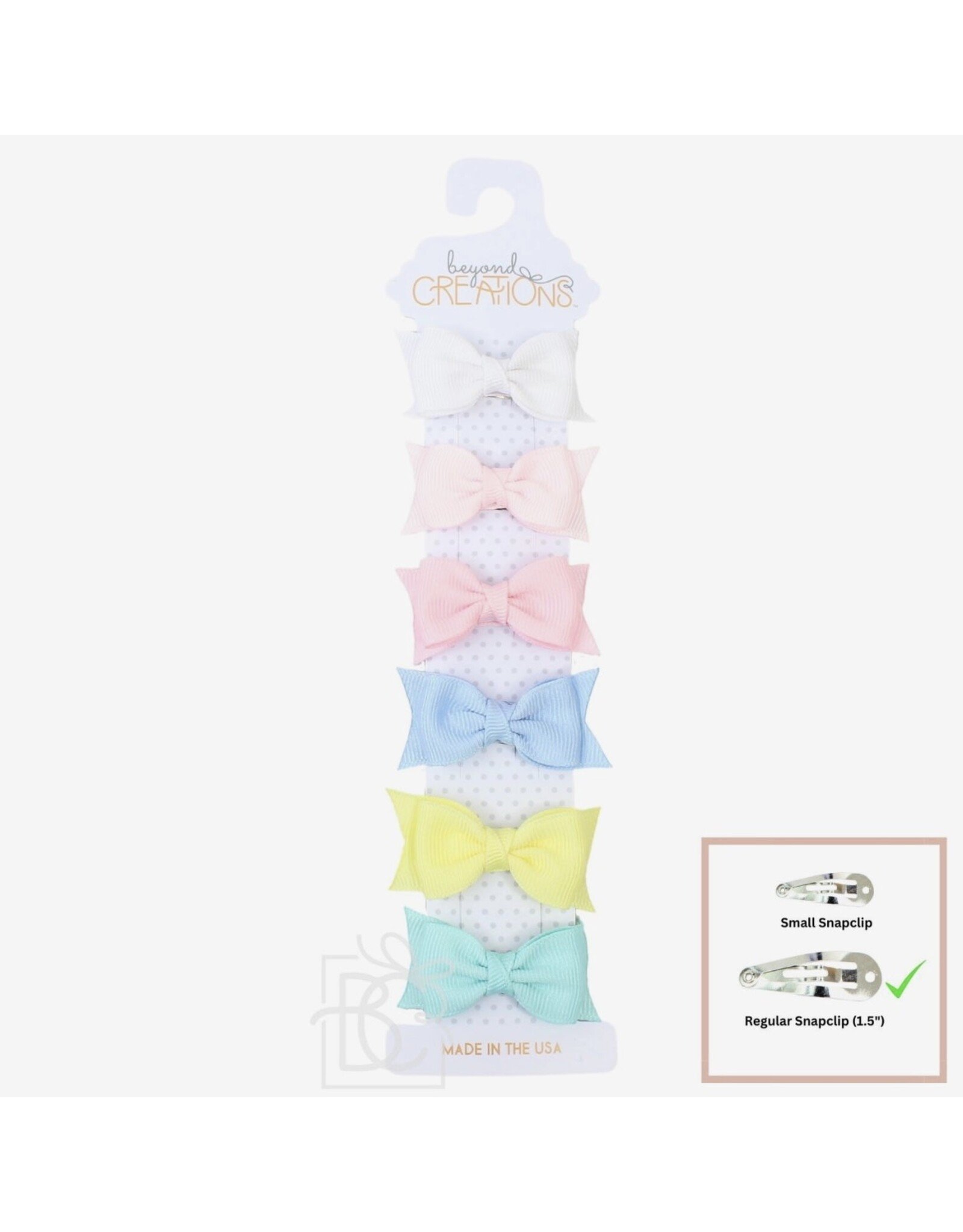 Beyond Creations Beyond Creations- 6PK 2" Toddler Sophia Bow: Pastel