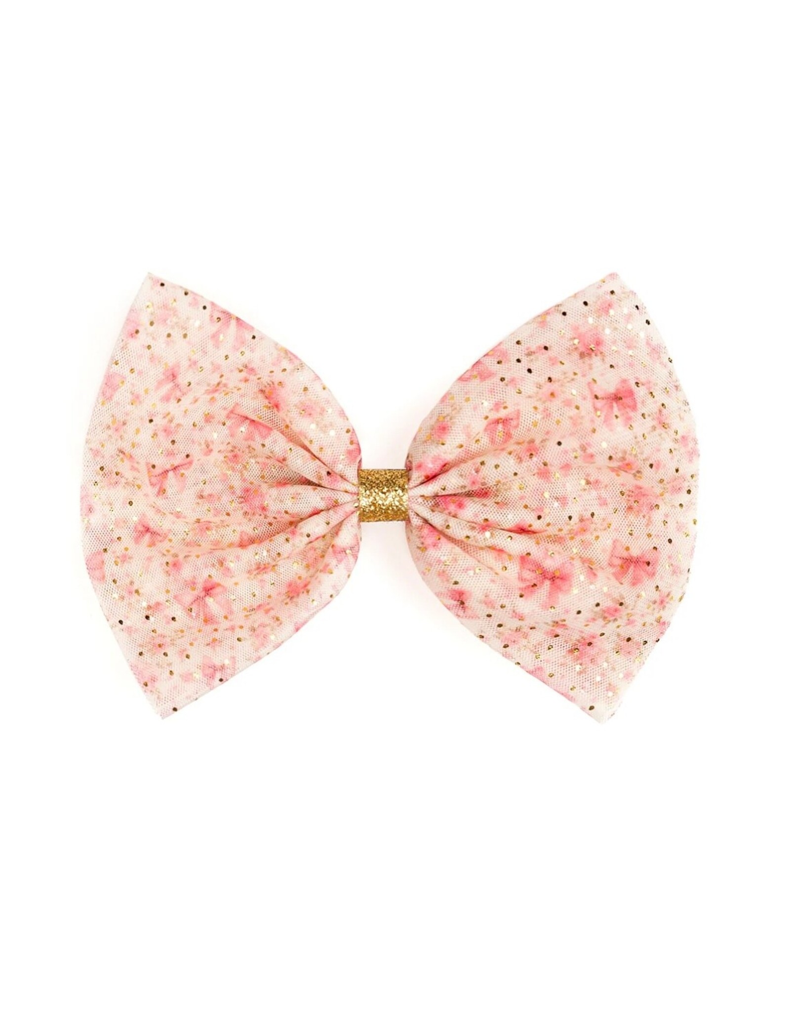 Sweet Wink- Ditsy Floral Tulle Bow Clip