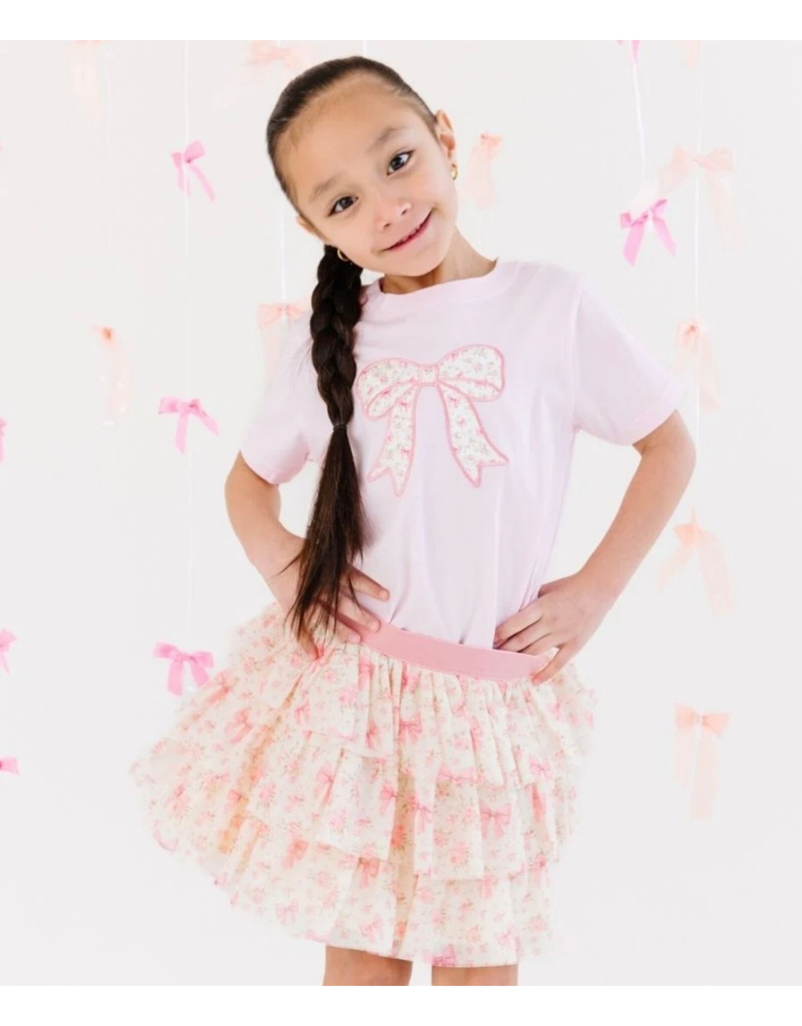 Sweet Wink- Ditsy Floral Bow Patch S/S TShirt