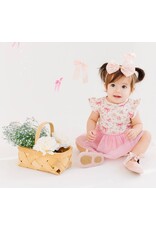 Sweet Wink- Ditsy Floral Tulle Bow Soft Headband