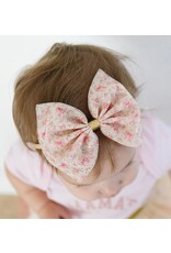 Sweet Wink- Ditsy Floral Tulle Bow Soft Headband