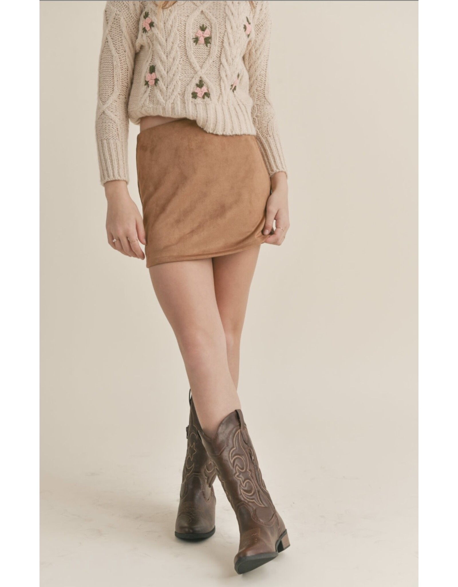 Sadie & Sage Sadie & Sage- Rylie Faux Suede Skirt