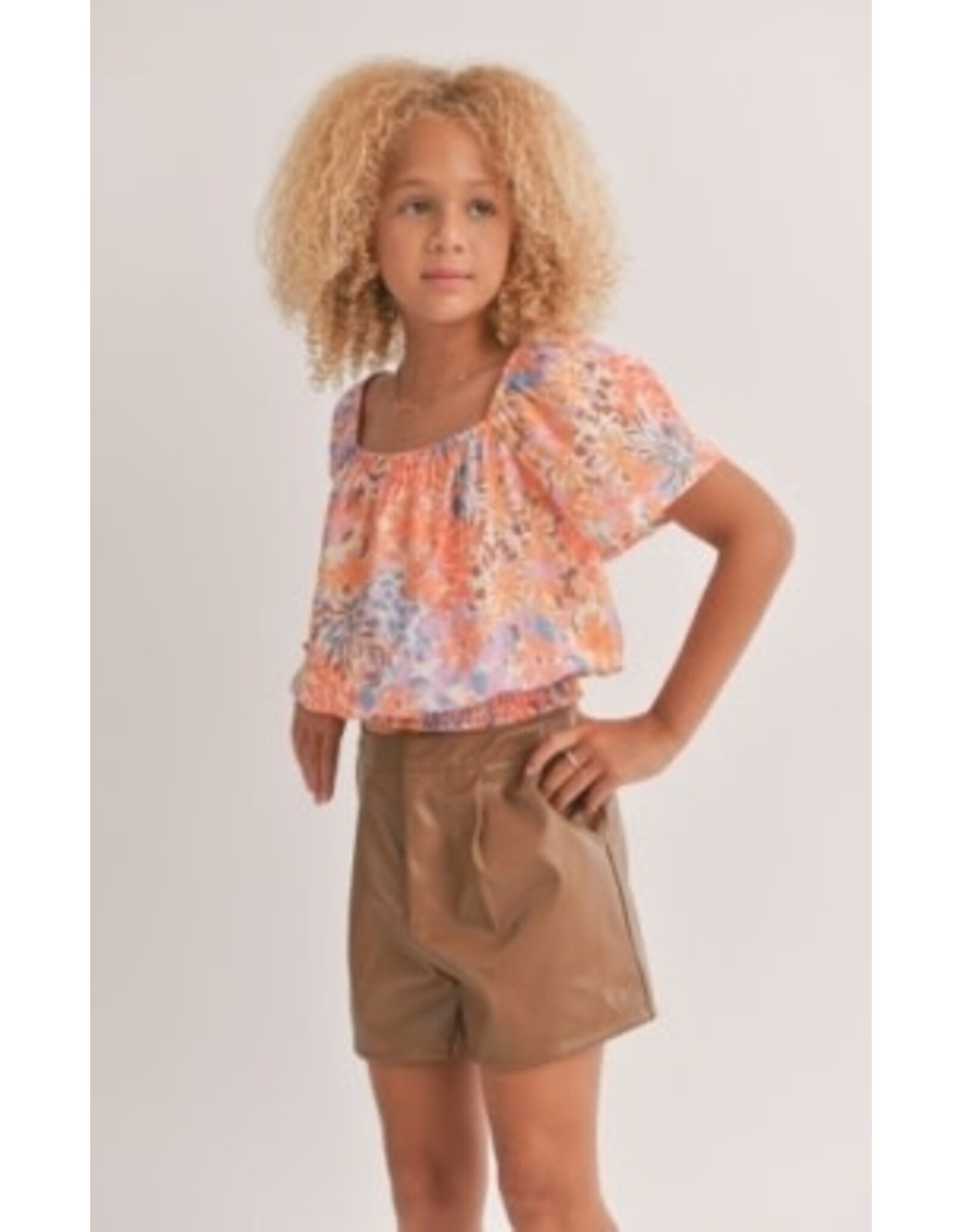 Sadie & Sage- Rodeo Vegan Leather Shorts