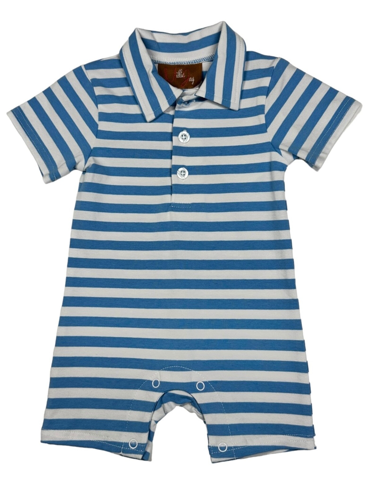 Millie Jay Millie Jay- Cooper Romper: Blue Stripe