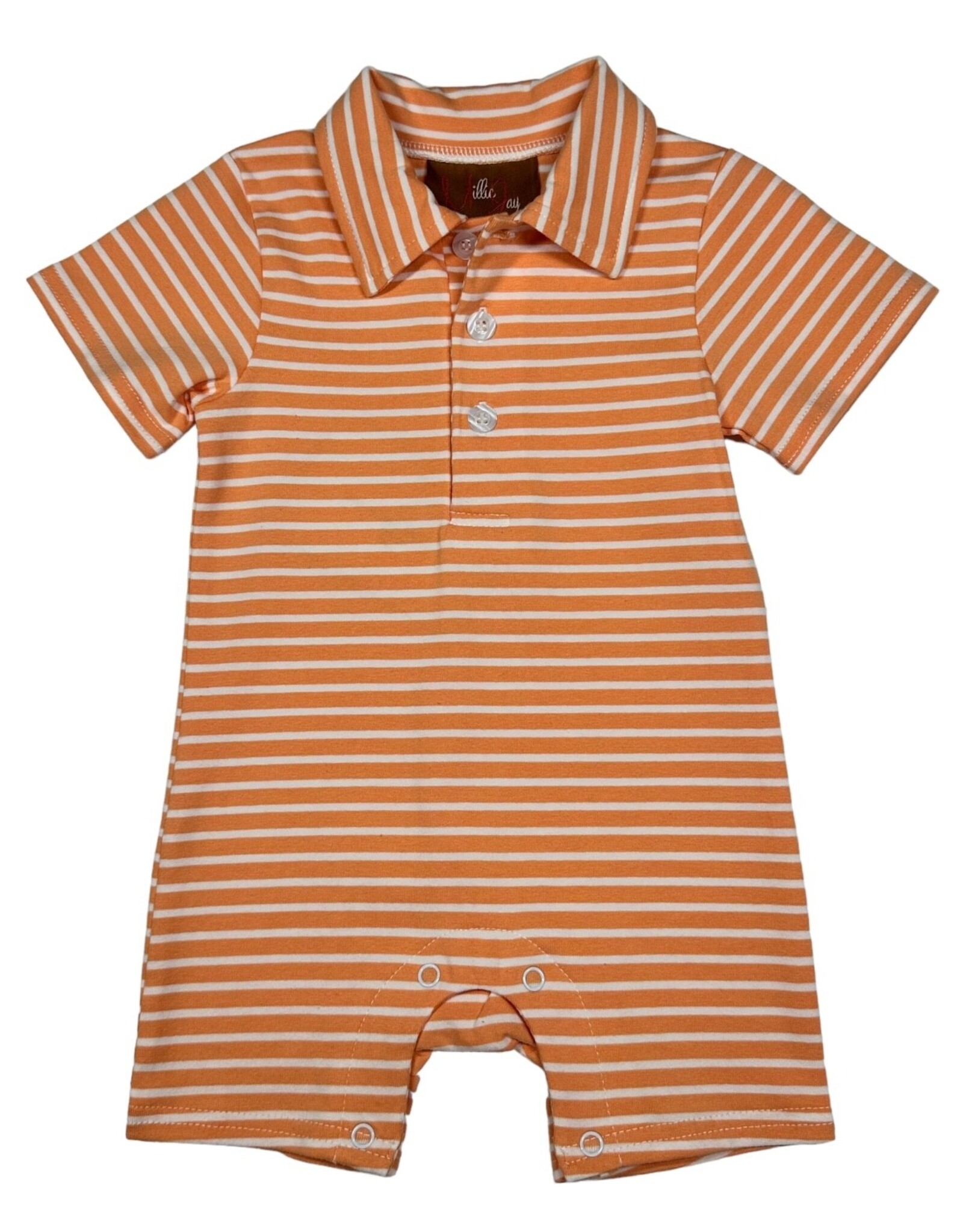 Millie Jay Millie Jay- Cooper Romper: Orange Stripe