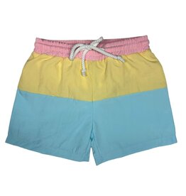 Millie Jay Millie Jay- Pastel Colorblock Swim Trunks