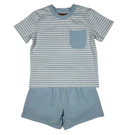 Millie Jay Millie Jay- Hudson Short Set: Light Blue