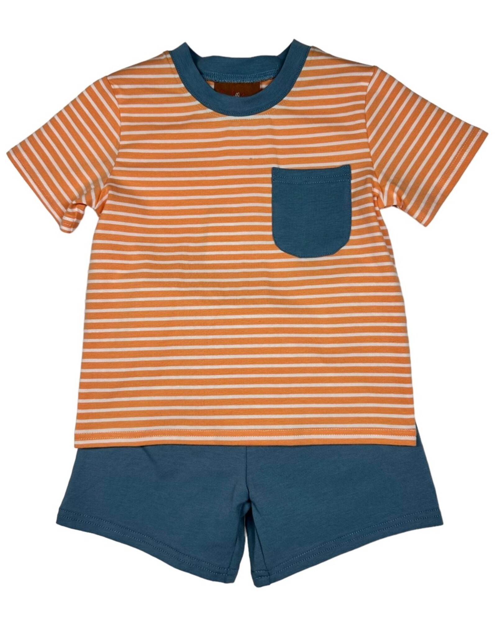 Millie Jay Millie Jay- Hudson Short Set: Orange & Blue
