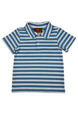 Millie Jay Millie Jay- Bennett SS Steel Blue Stripe Shirt