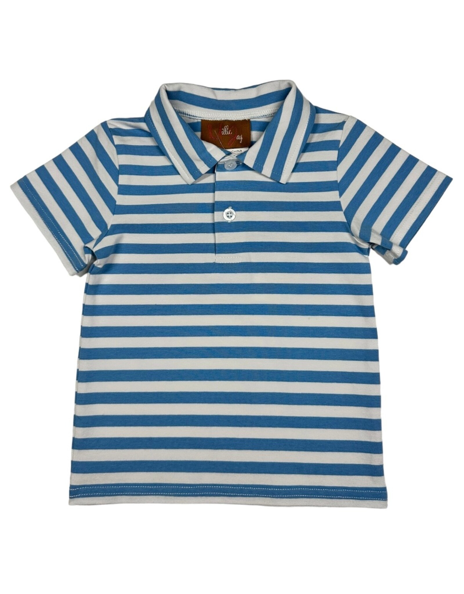 Millie Jay Millie Jay- Bennett SS Steel Blue Stripe Shirt