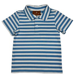 Millie Jay Millie Jay- Bennett SS Steel Blue Stripe Shirt