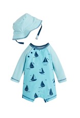 Mudpie Mud Pie- Sailboat Rashguard One Piece w/Hat