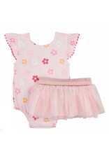 Mudpie Mud Pie- Daisy Check Tutu Reversible One Piece Swim Set