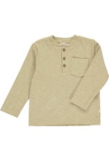 Me & Henry Me & Henry- Benji Ribbed Henley: Beige