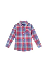 Andy & Evan Andy & Evan-Maroon Plaid Button Down Shirt