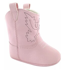 Baby Deer- Pink Western Boot w/Embroidery