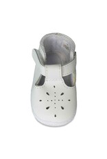 Baby Deer- Kennedy White T-Strap Leather Shoe