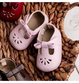 Baby Deer- Brynna T-Strap Bow Pink Shoe