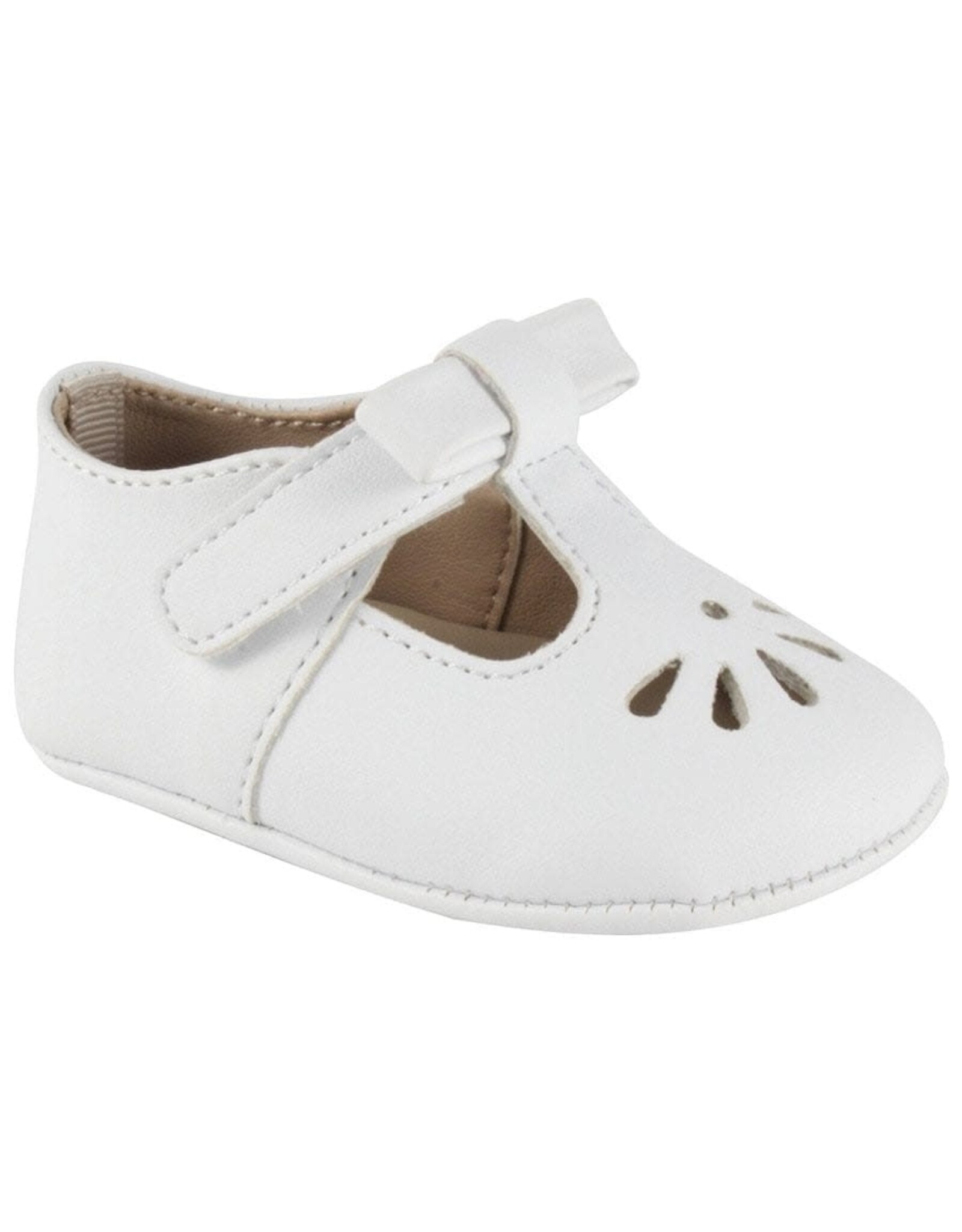 Baby Deer- Brynna T-Strap Bow White Shoe