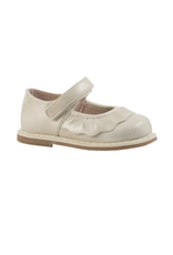 Baby Deer- Kamdyn Ivory Shimmer Scalloped Flats