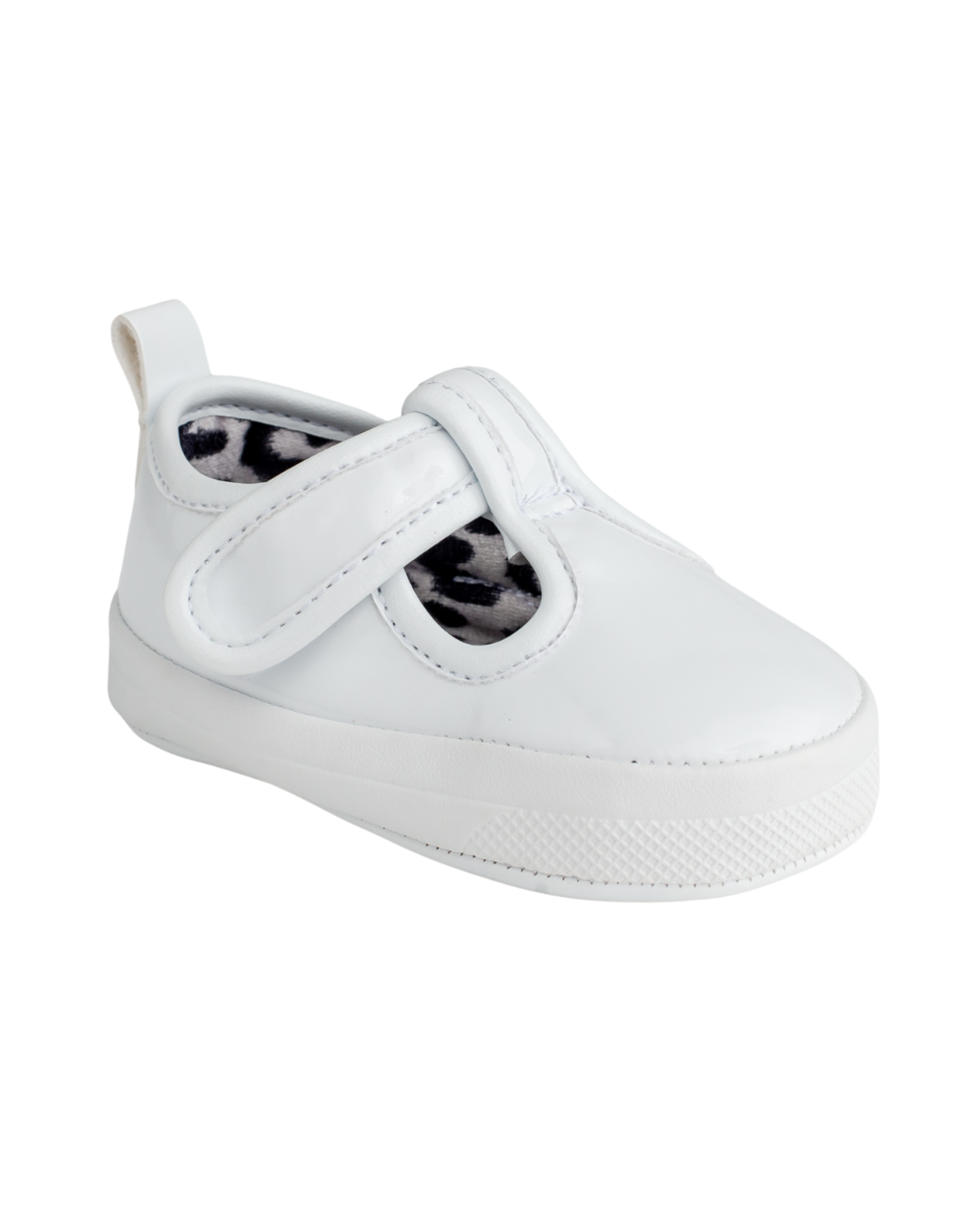 Baby Deer- Kylie White Patent T-Strap