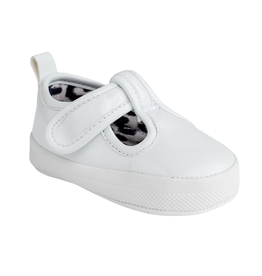 Baby Deer- Kylie White Patent T-Strap