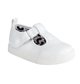 Baby Deer- Kylie White Toddler T-Strap Sneaker