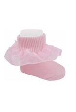 Baby Deer- Libby Pink Ruffle Dress Socks