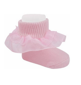 Baby Deer- Libby Pink Ruffle Dress Socks