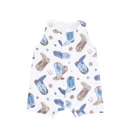 Angel Dear Angel Dear- Cowboy Boots Shortie Romper