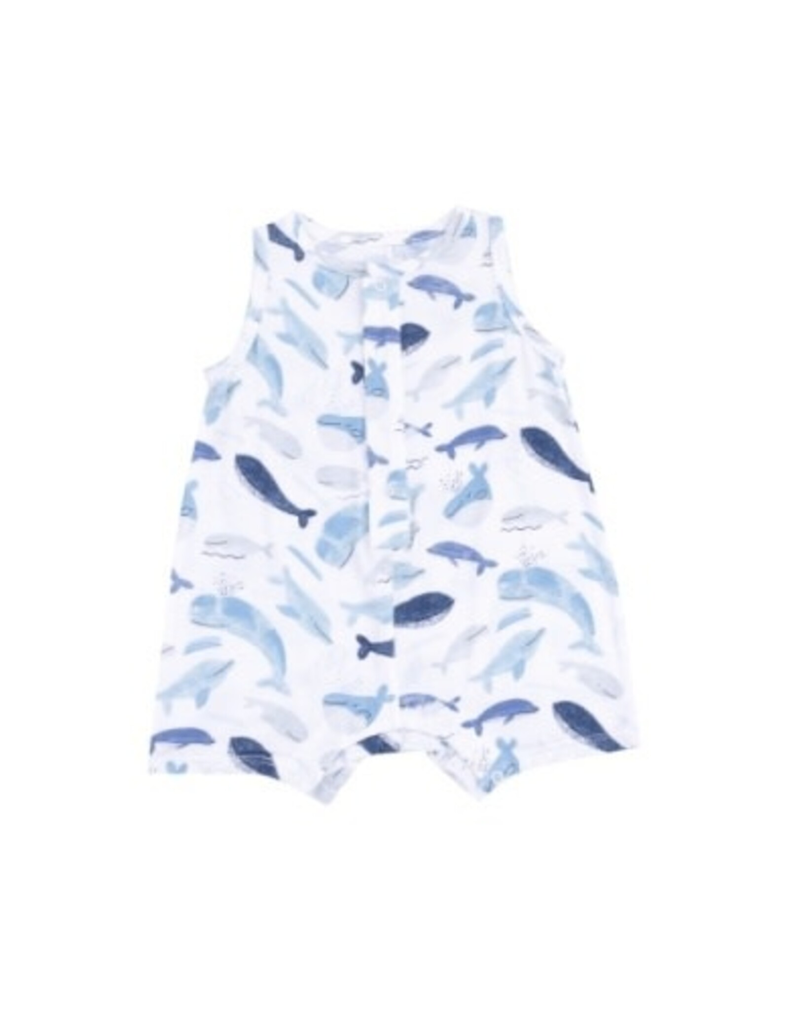 Angel Dear Angel Dear- Blue Whales Shortie Romper