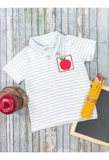 Boys Apple & Stripes Collared Shirt